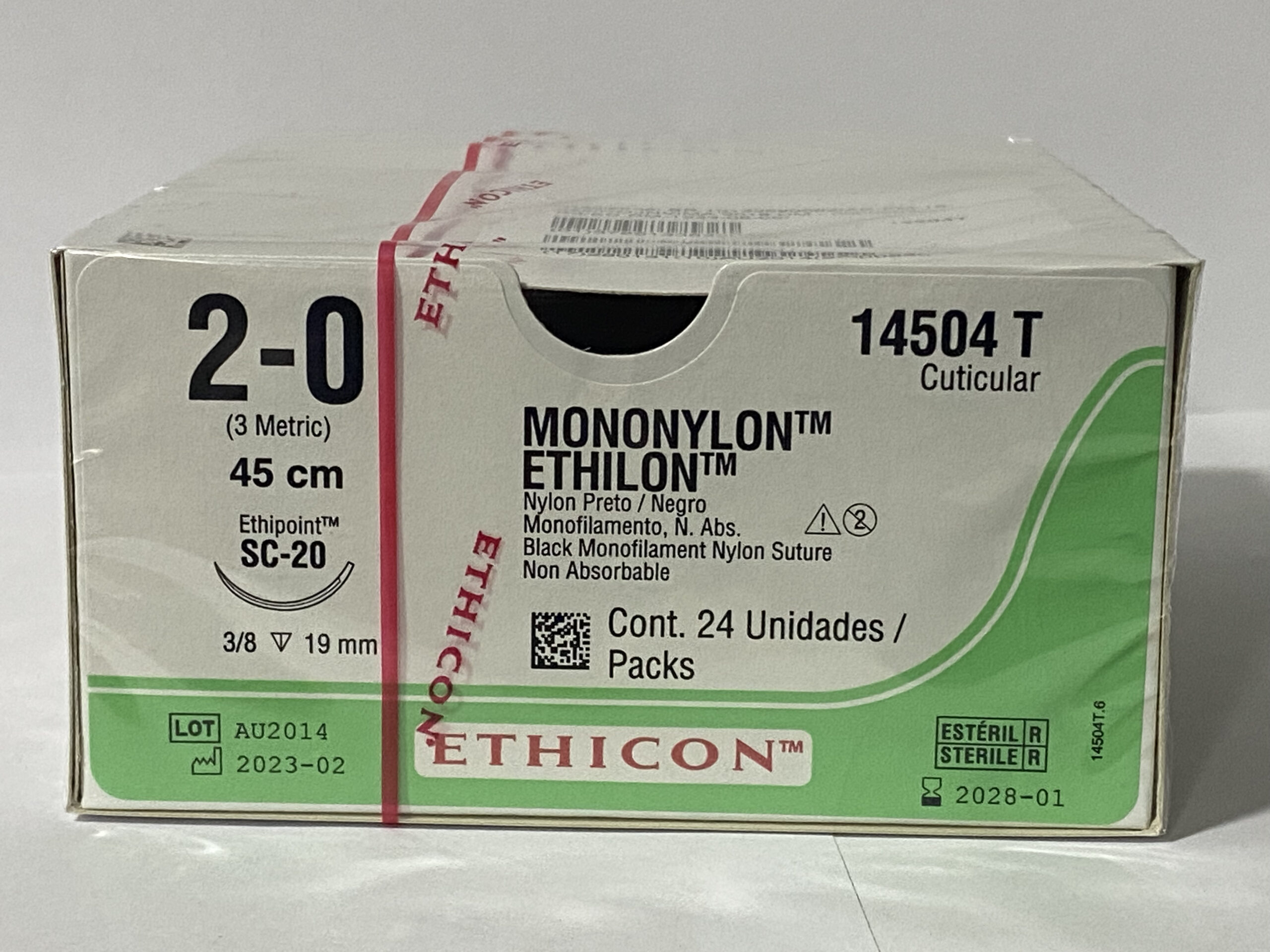 Ethilon Calibre 2/0 de Longitud 45 cm Aguja SC-20 19 mm - Proveedora ...